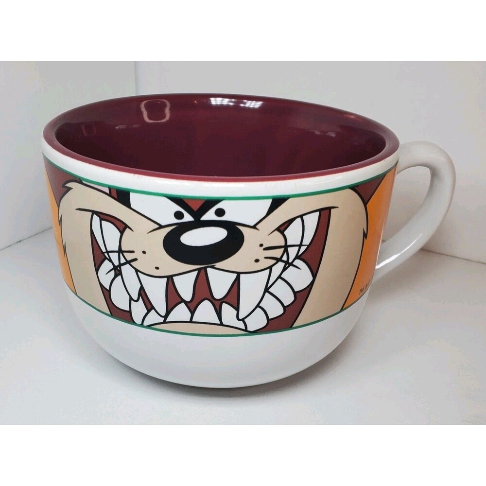 Vintage Tazmanian Devil Looney Tunes Gibson Large Coffee Mug Warner Bros 1998